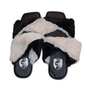 VHNY criss-cross faux fur slides/slippers women’s size 36 (5.5-6 US) NEW